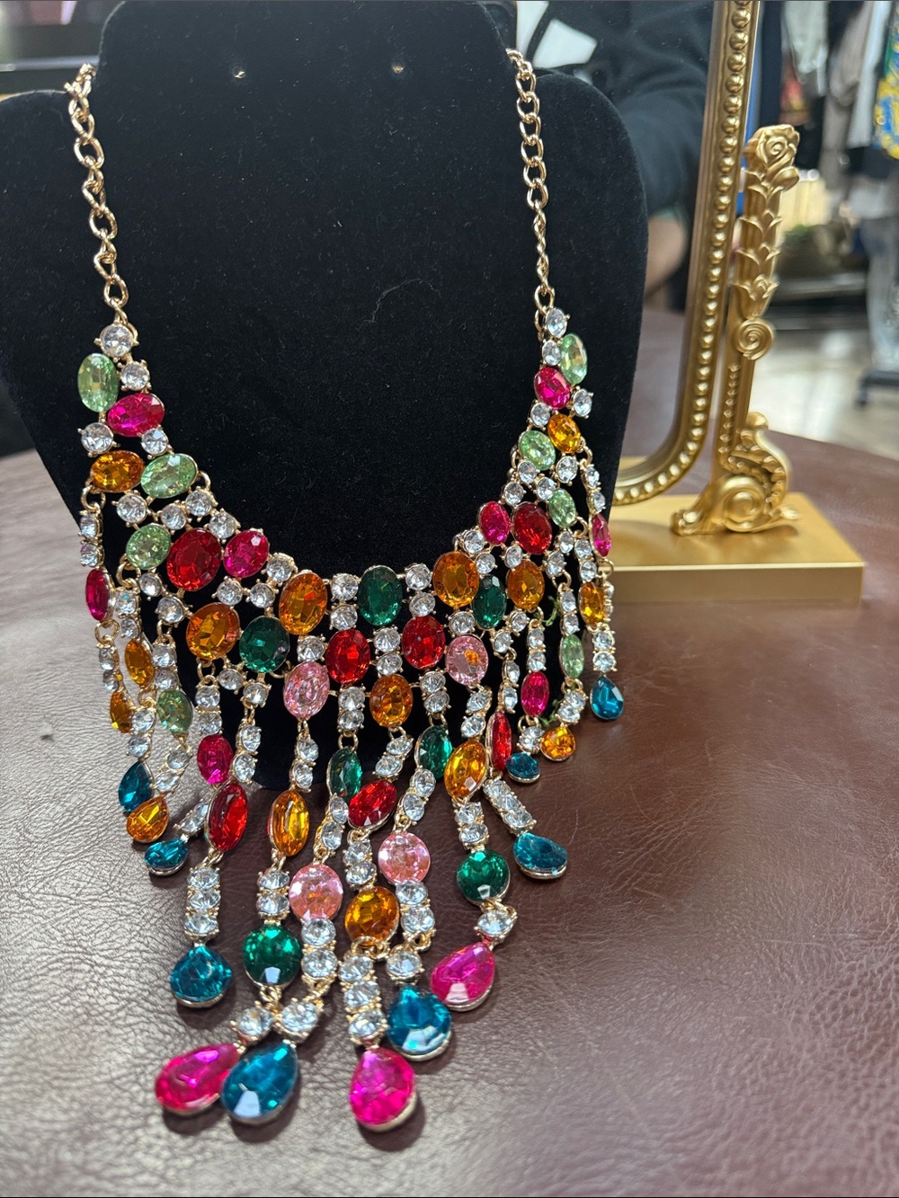Multicolor Statement Bib Necklace - Women Jewelry